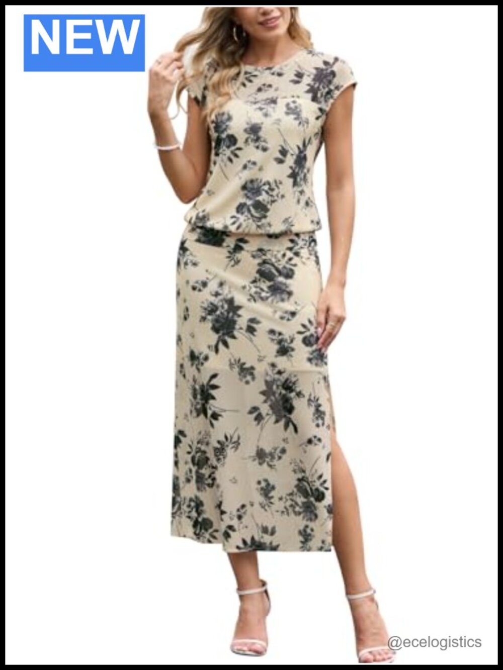 Women 2 Piece Skirt Set Mesh Side Slit Midi Matching Outfit